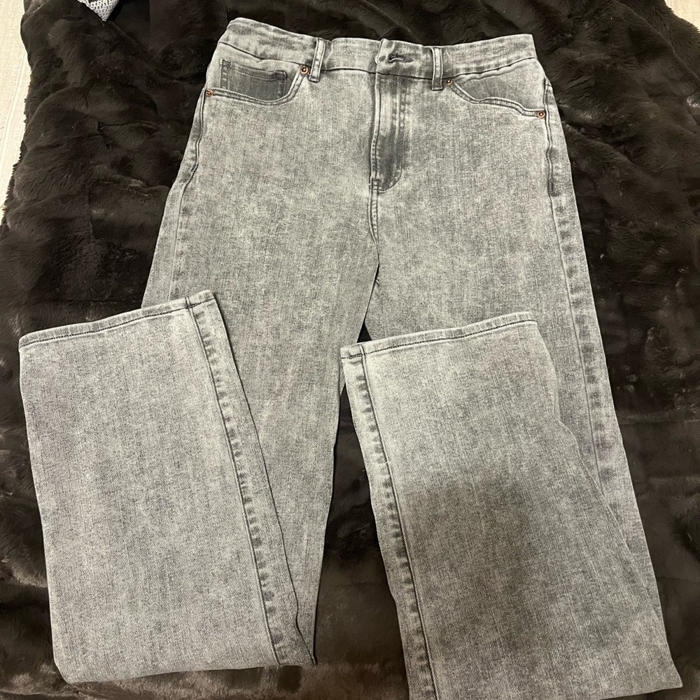 Express modern straight super high rise stretch jeans